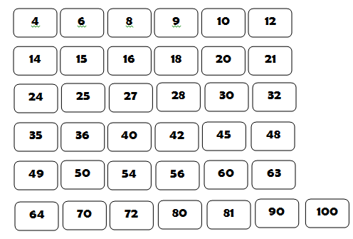 Compartilhando Ideias: JOGOS DA TABUADA - MULTIPLICAÇÃO