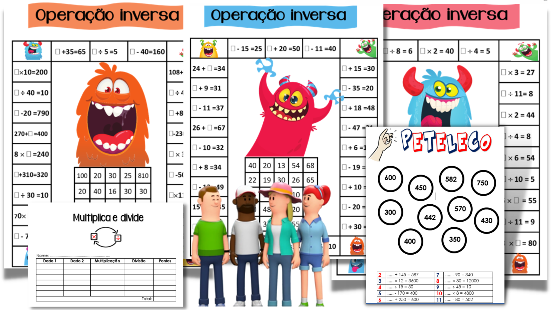 🙃 BATALHA DE OPERAÇÕES. Jogo educativo para rever operações