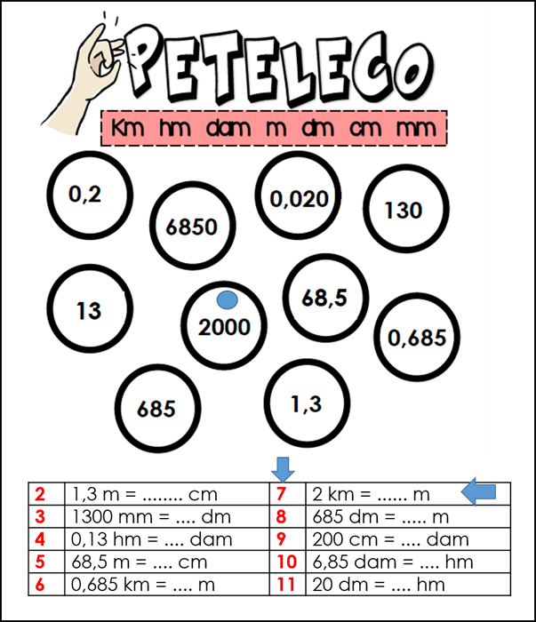 Comprimentos e Áreas, jogos matemáticos